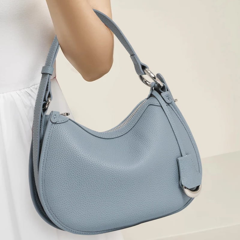 Bolsa de Ombro – Siena Azul Gelo